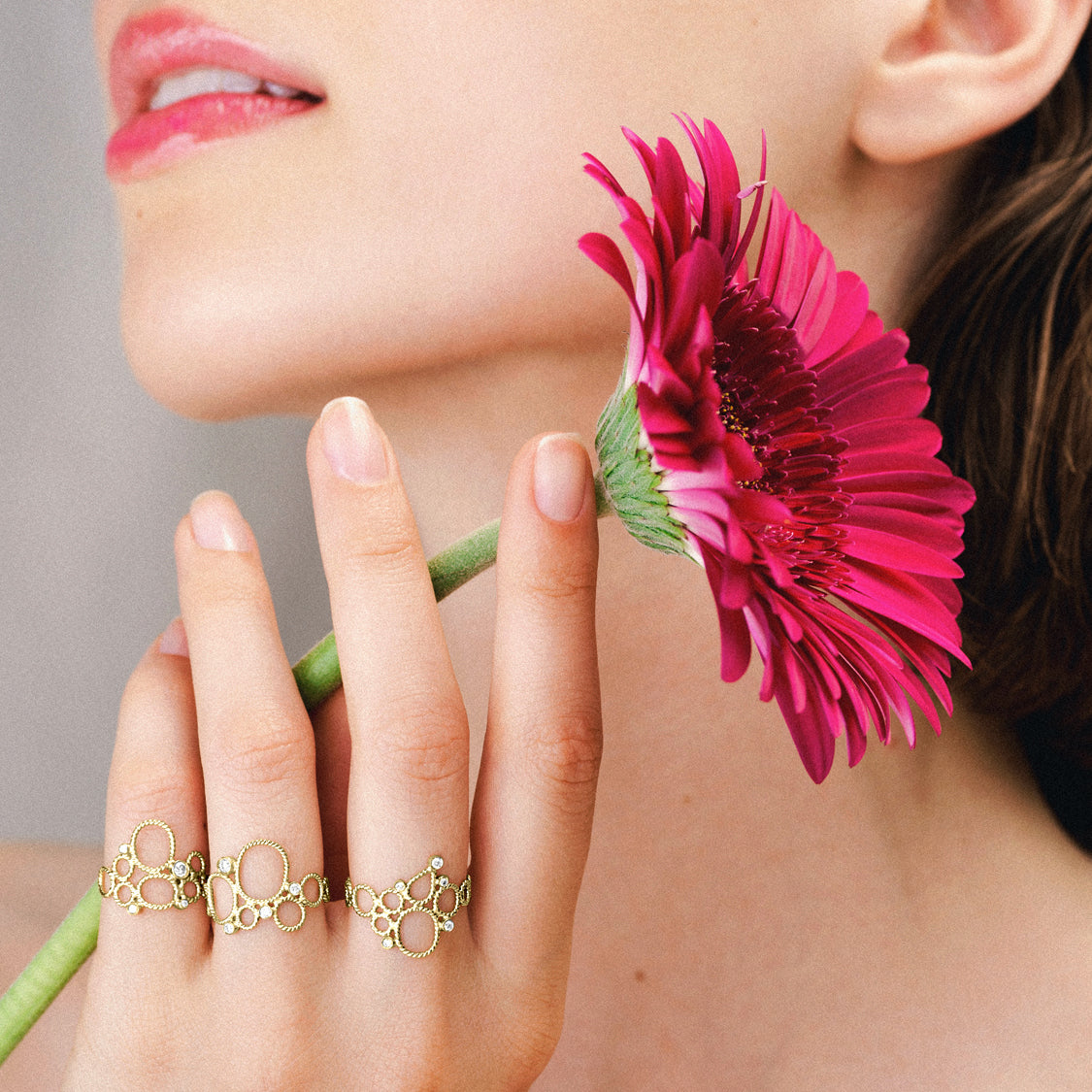 Simple Oval Lace Diamond Ring