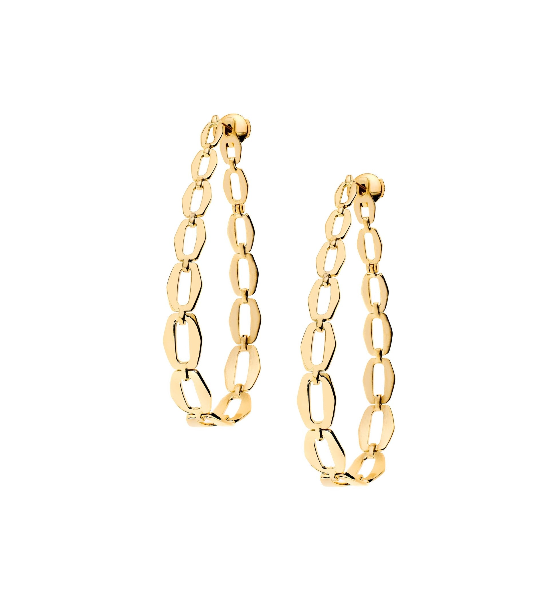Large Oval Chain Hoops