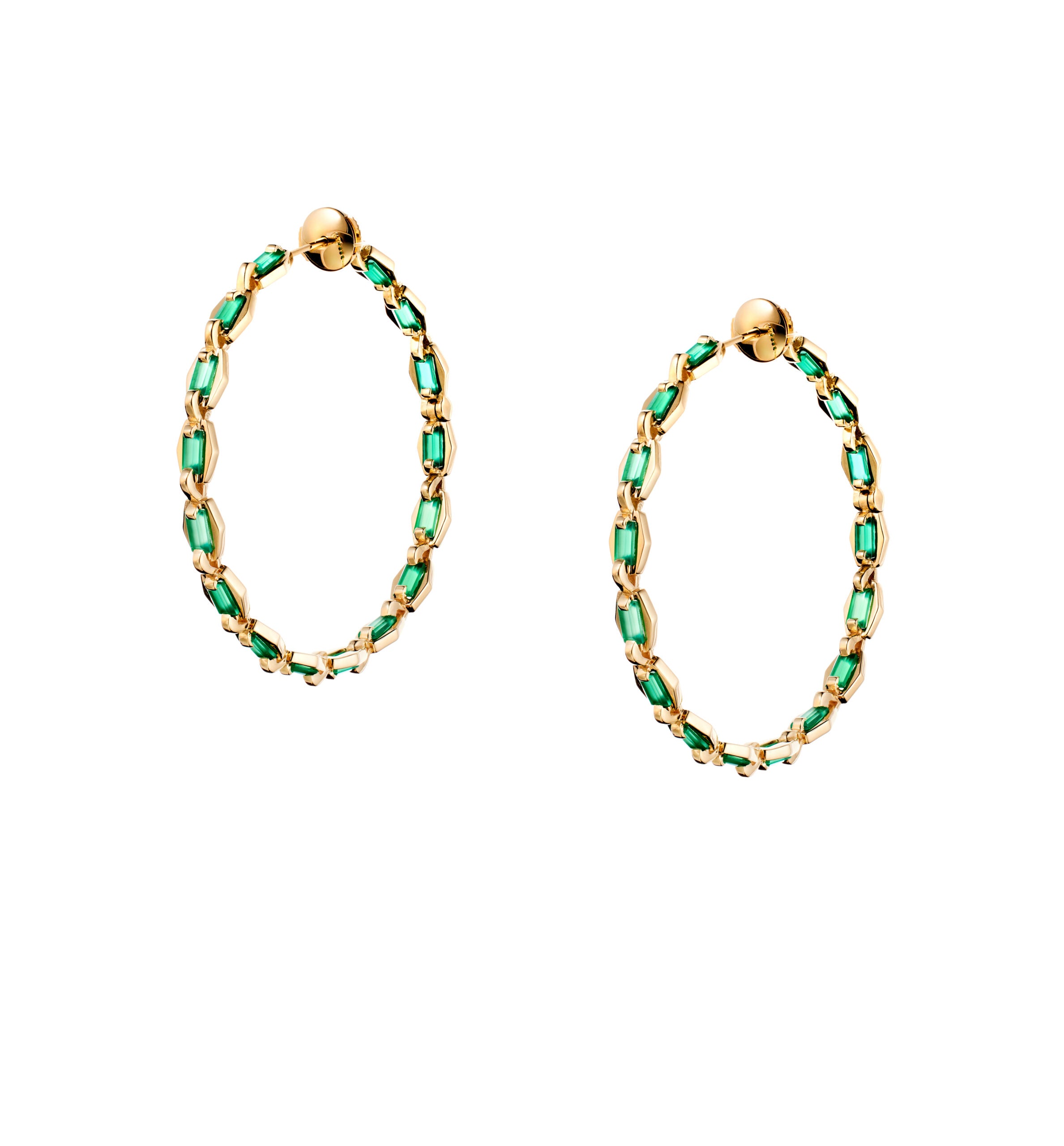 Generosity Green Agate X-Large Chain Earrings