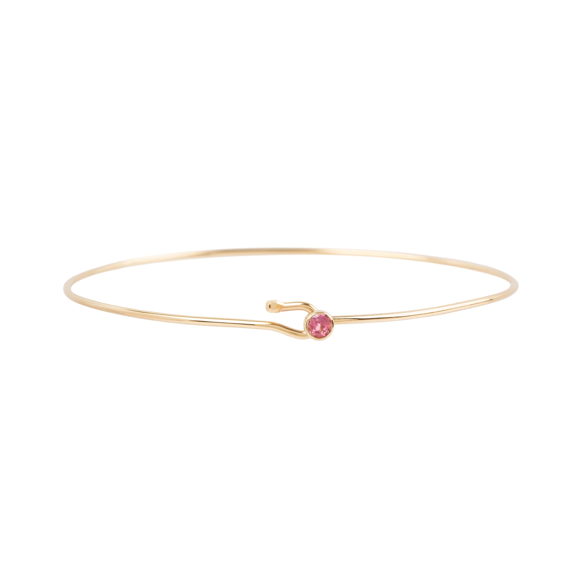 Kalliope Bangle with Pink Tourmaline Eikosi Dyo