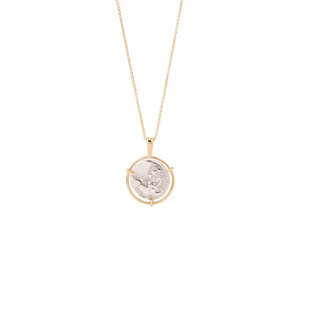 Lion Medal Necklace Eikosi Dyo