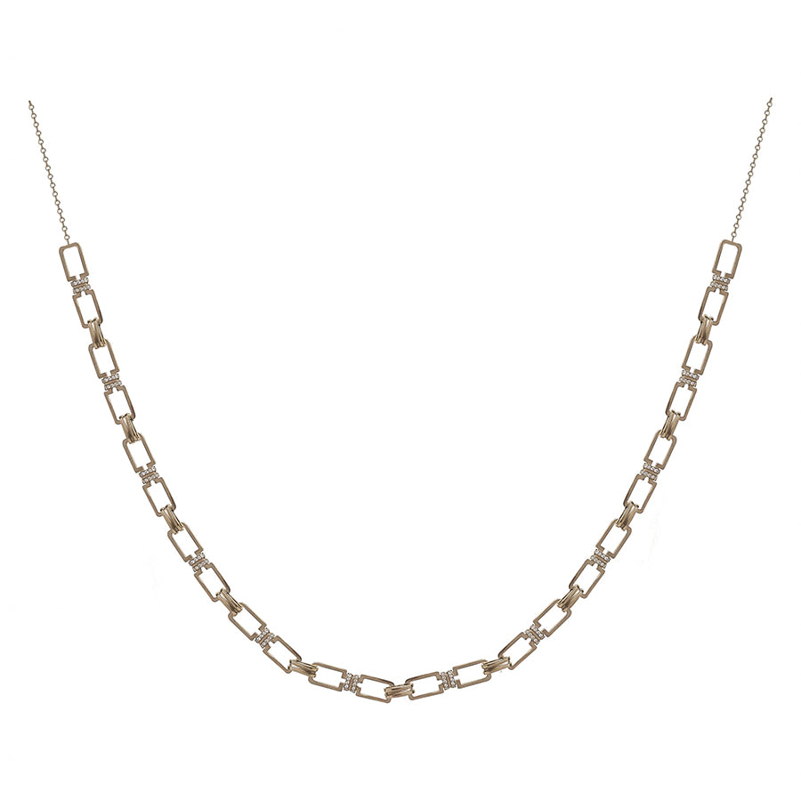 Gold Choker with White Diamonds Polina Ellis