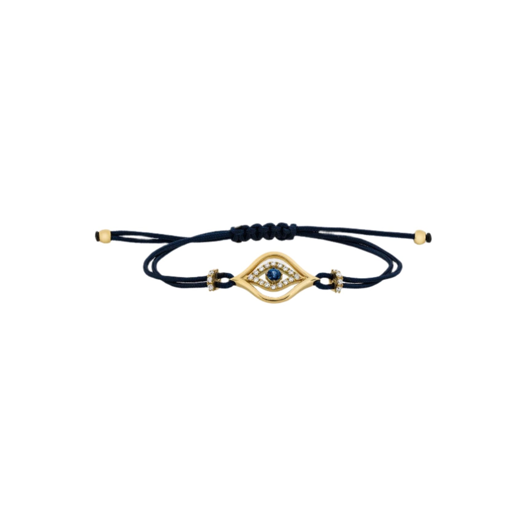 Evil Eye Sapphire Navy Blue Cord Bracelet