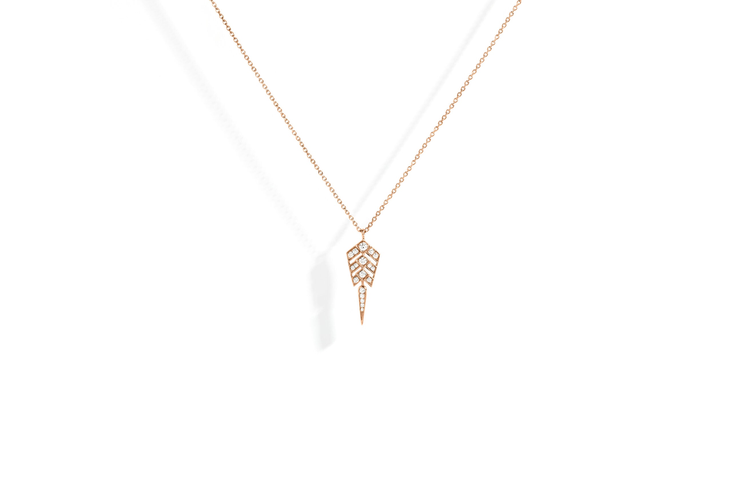 Gold Necklace Stairway with Diamonds Statement