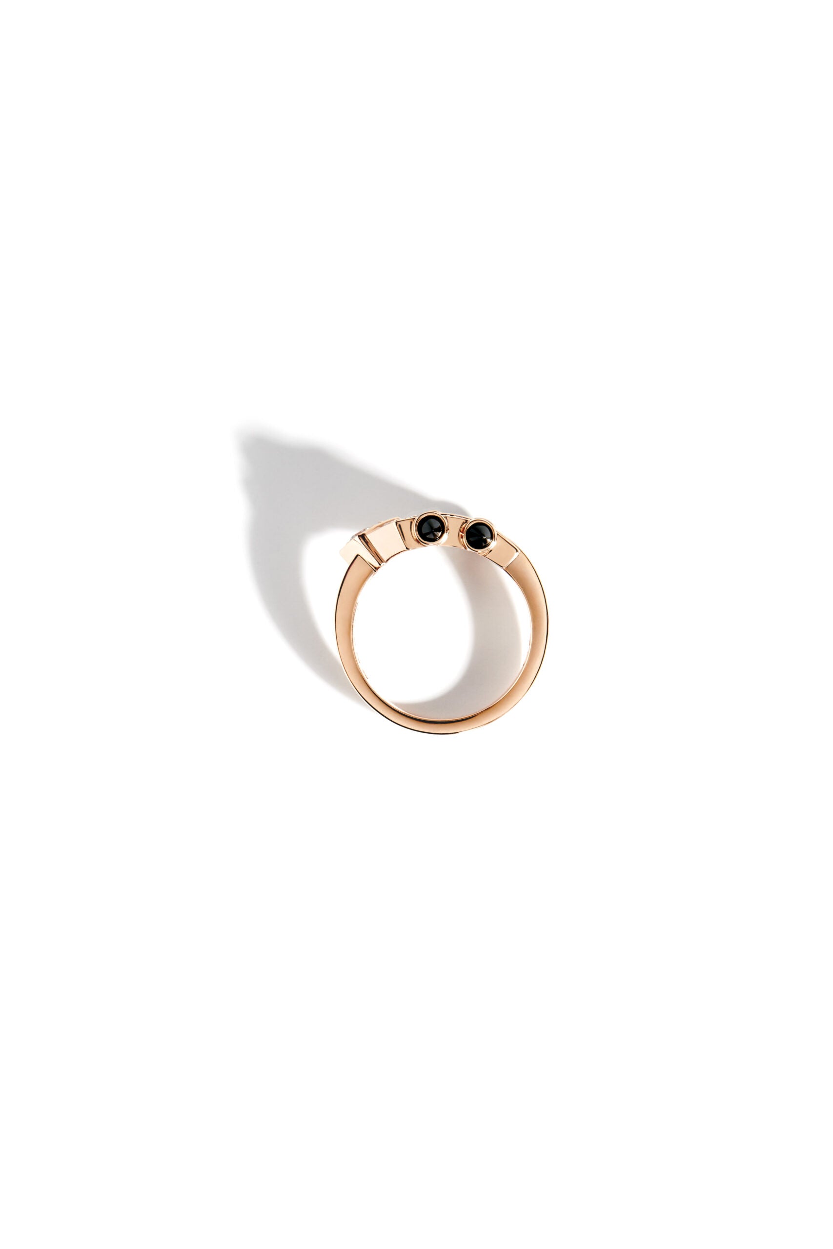 Spike Ring with Diamonds and Agates Statement