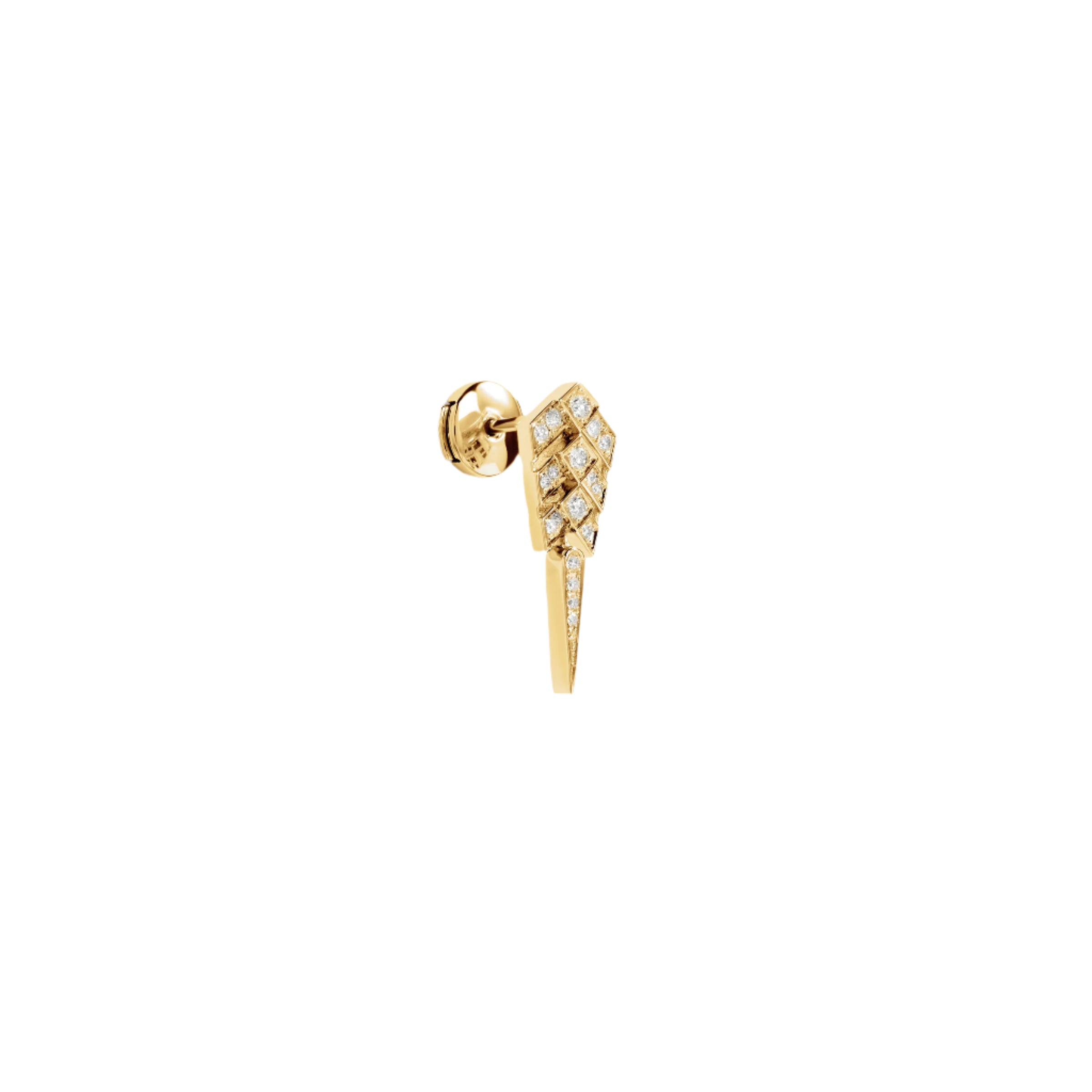 Earring Stairway S Diamonds & Yellow Gold