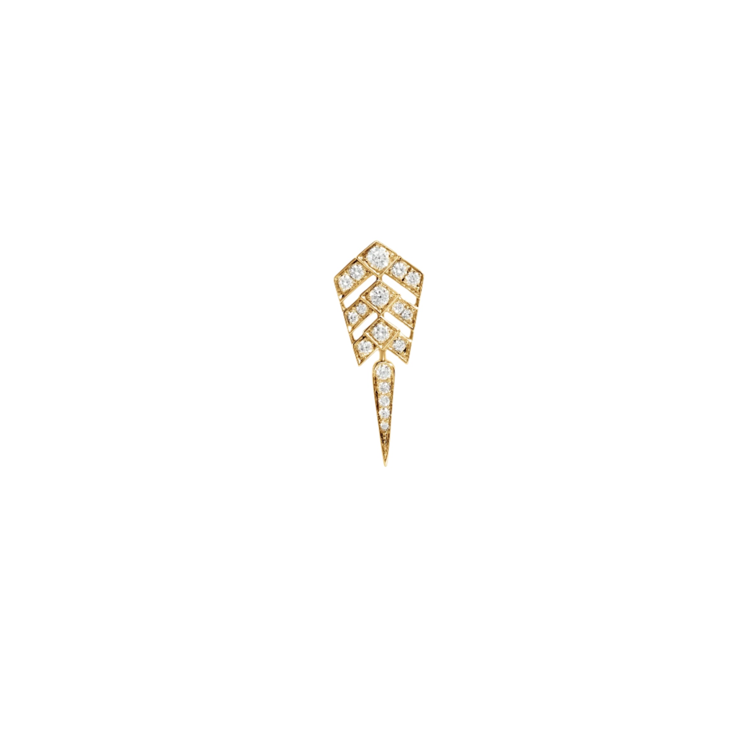 Earring Stairway S Diamonds & Yellow Gold