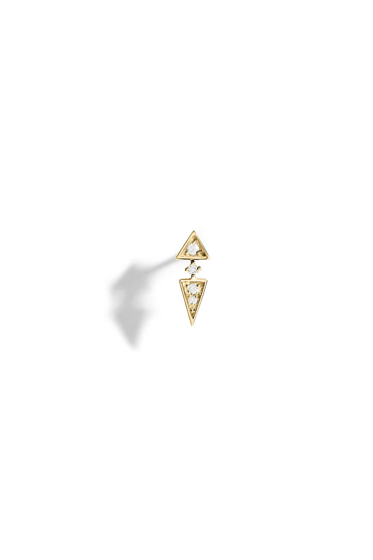 Anyway Peak Stud Yellow Gold & Diamonds
