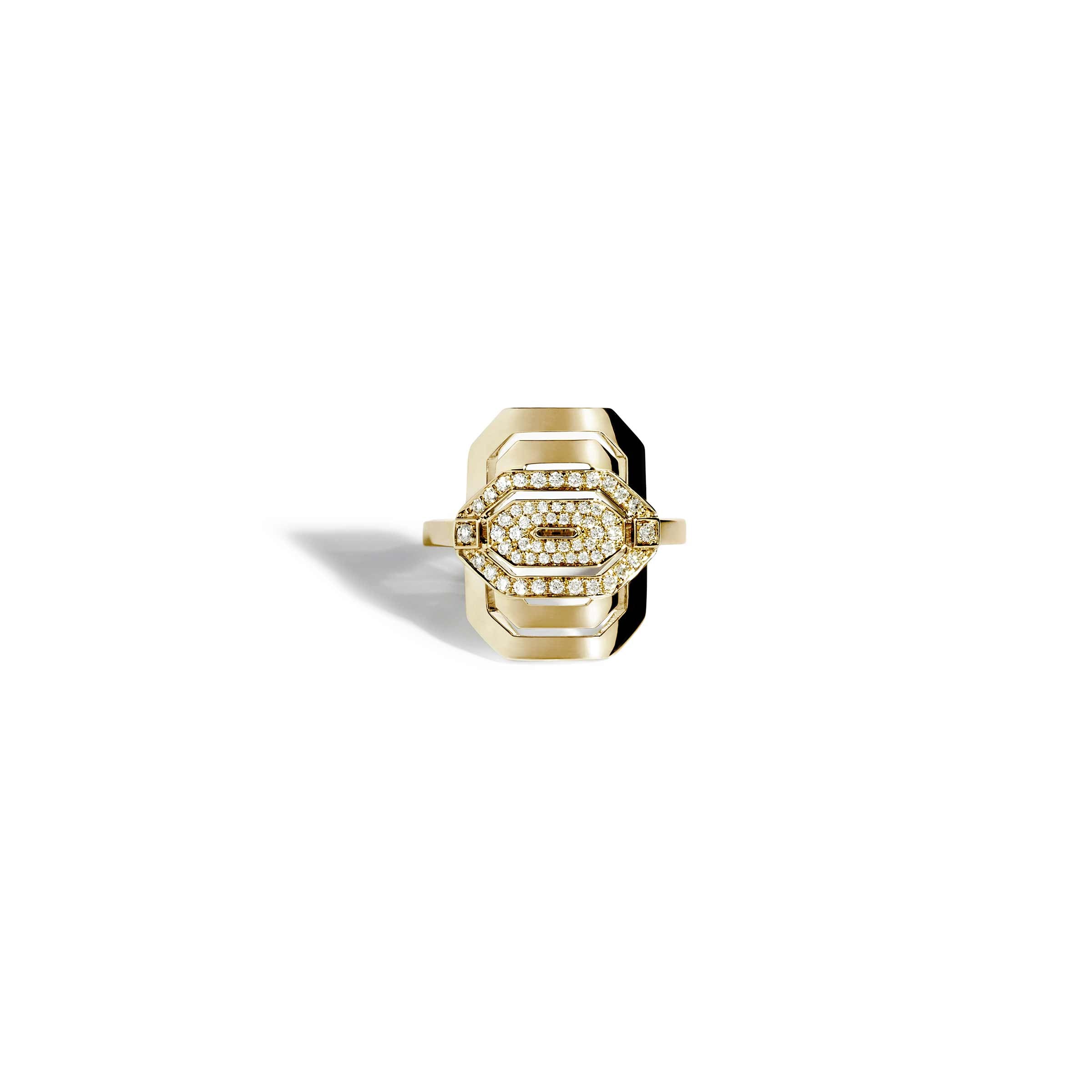 Ring Petite My Way Semi Pave & Yellow Gold