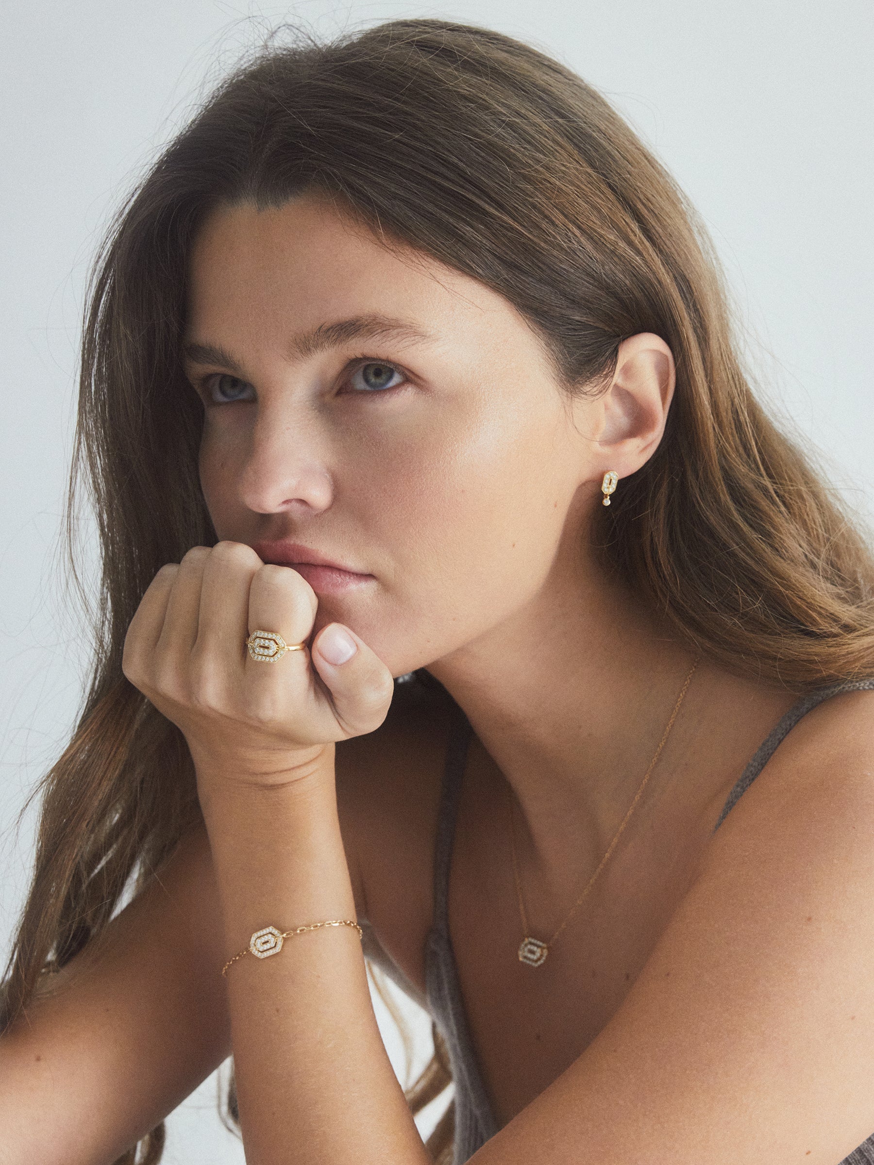 Hoop Mini My Way Diamonds & Yellow Gold