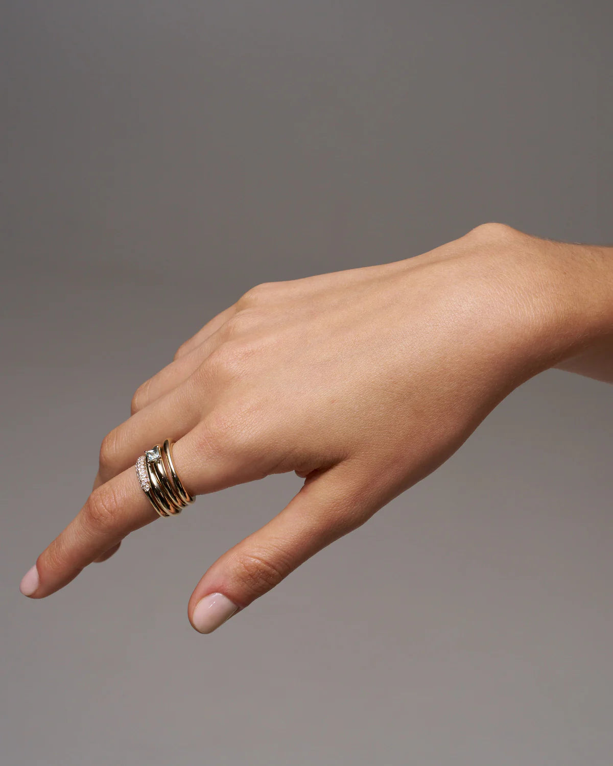 Folded Solitaire Ring