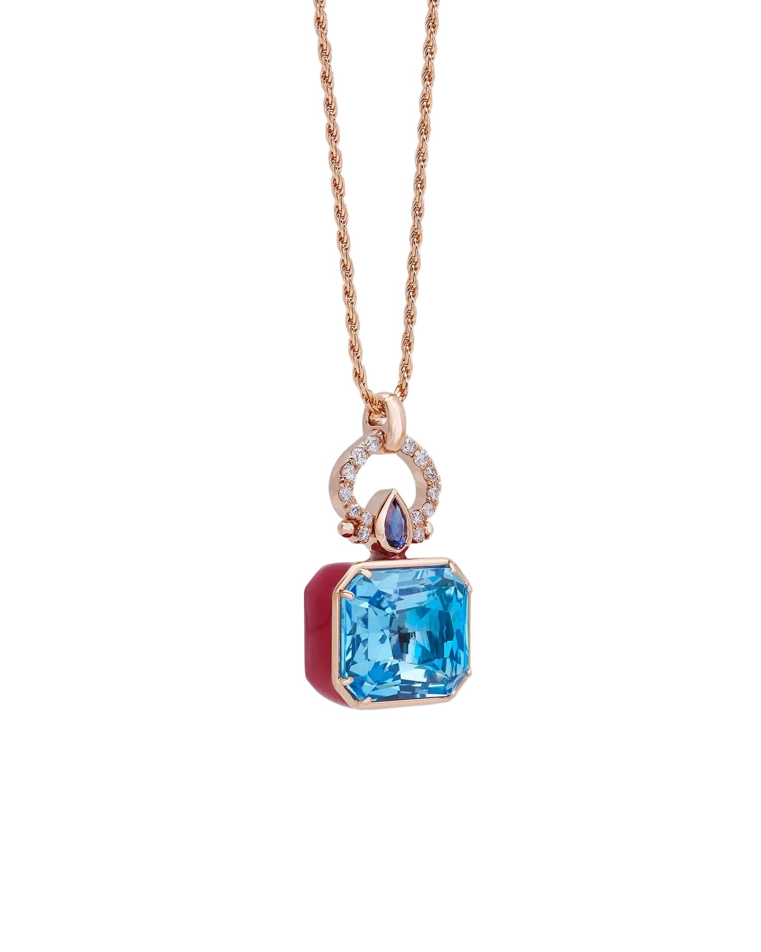 Love Handles Blue Topaz Necklace