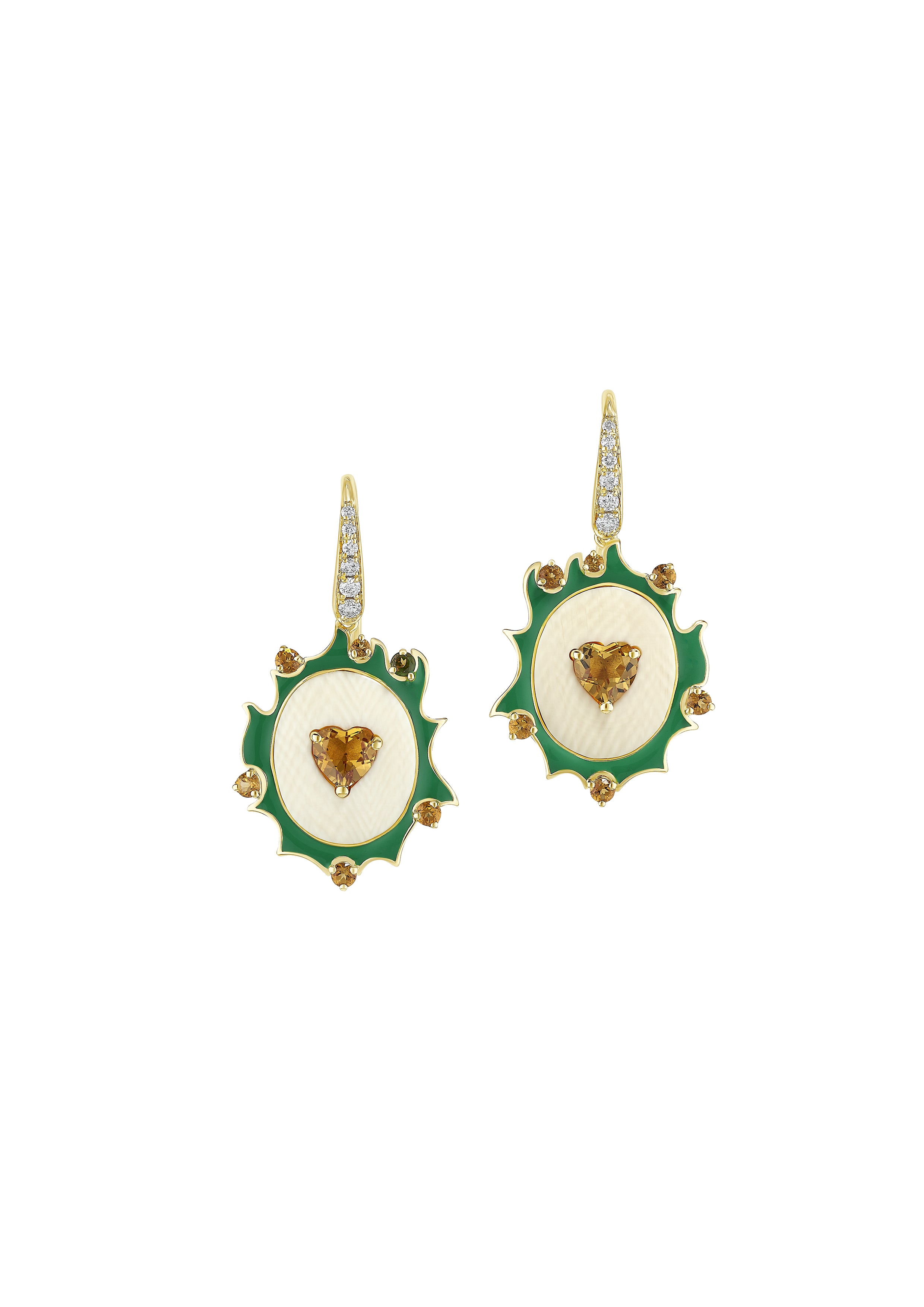 Fire Green Earrings