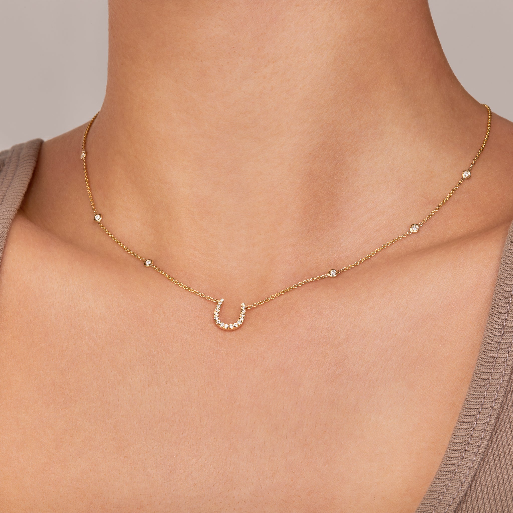 HorseShoe Diamond Necklace