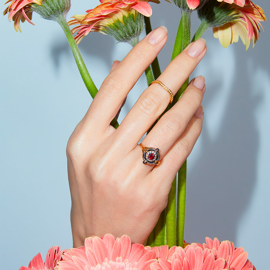 Mira Ruby Ring Elie Top