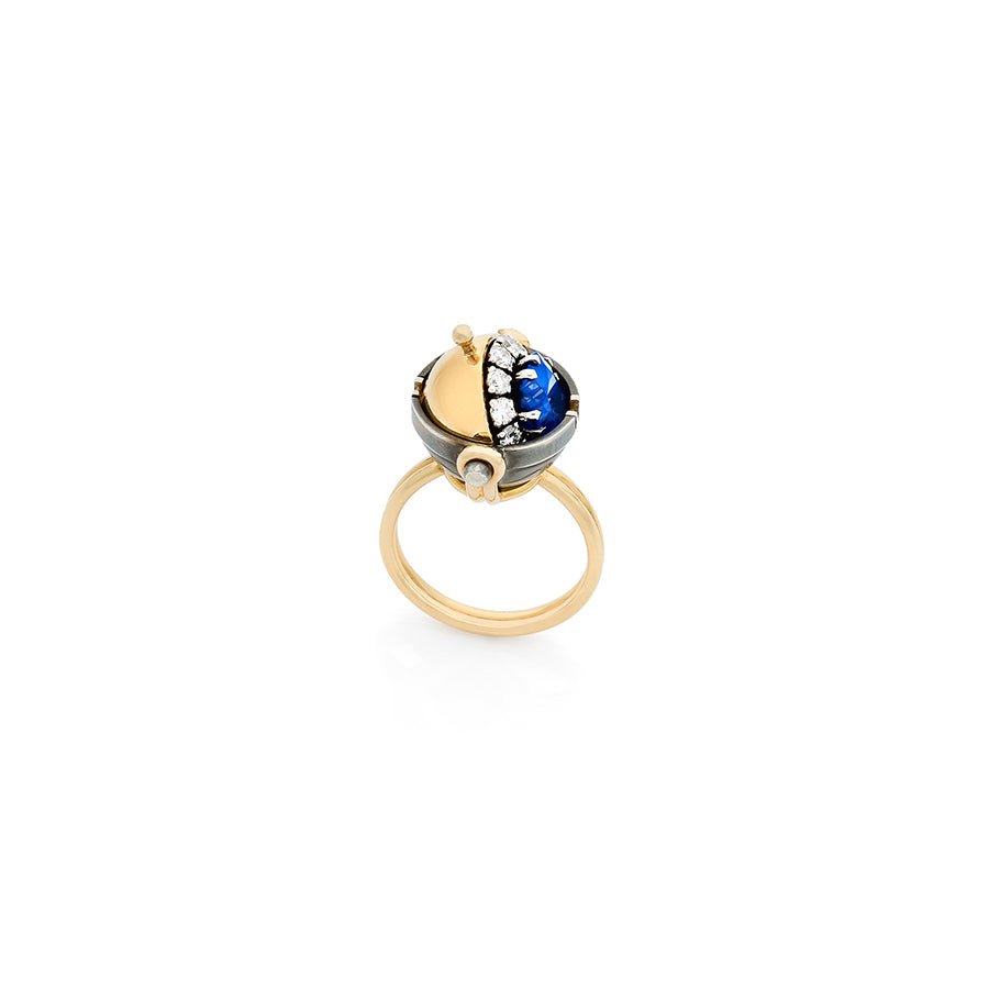 Medium Sapphire Sphere Ring Elie Top