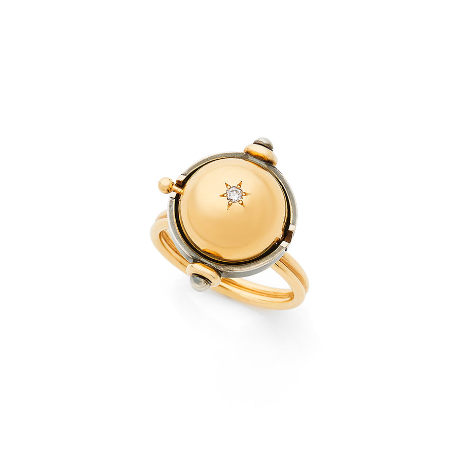 Medium Sapphire Sphere Ring Elie Top