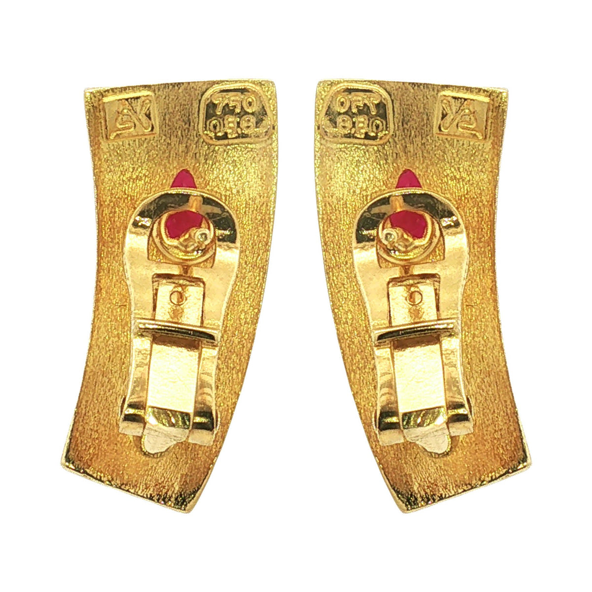 Earrings from Black Imperial Collection set with Rubies and Emeralds