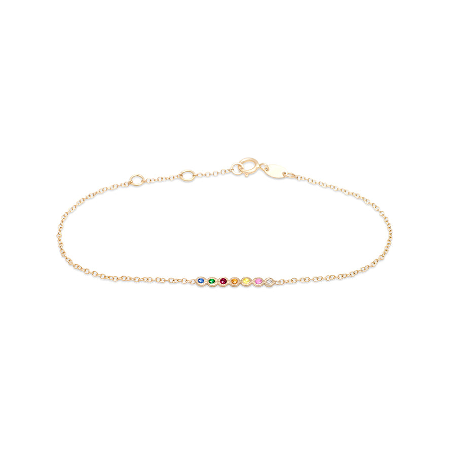Iris Bracelet with White Diamond and Saphhires