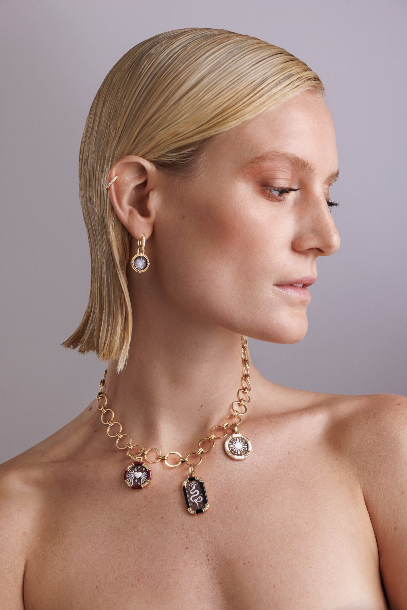 The Sun Round Earrings Atelier Lïya