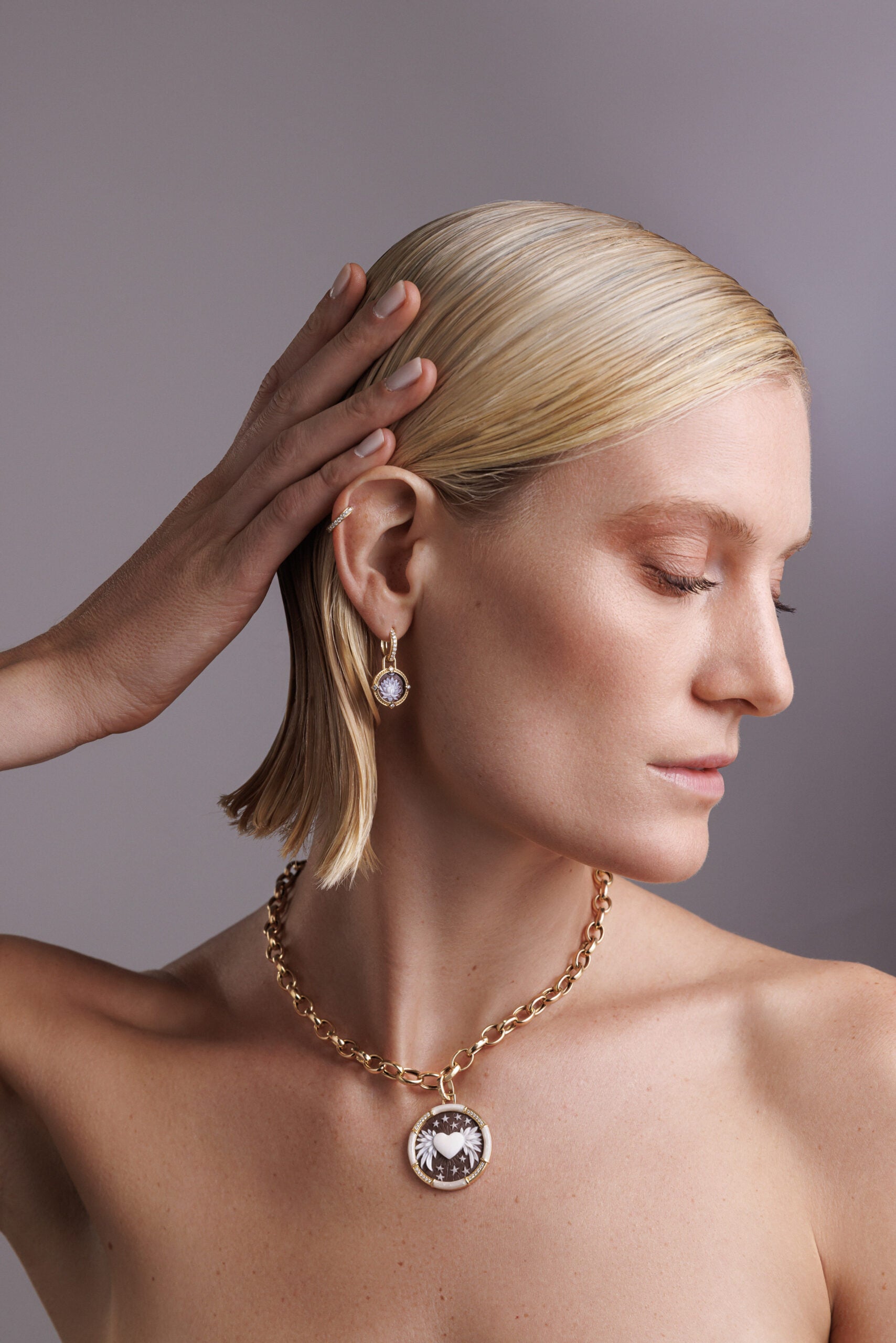 The Snake Round Earrings The Heart Round Earrings Atelier Lïya