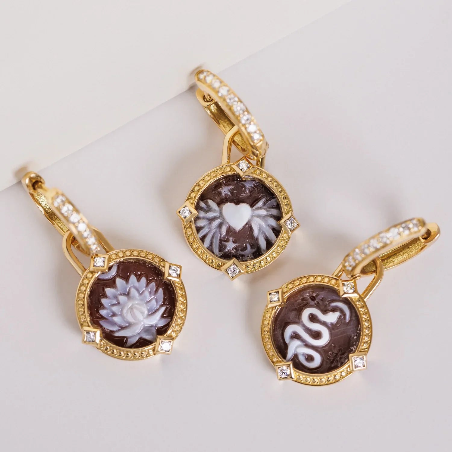 The Snake Round Earrings Atelier Lïya