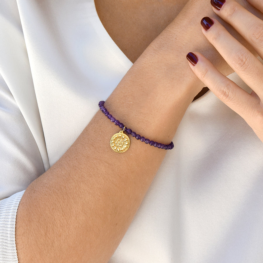 Blossom Rosette Amethyste Bracelet