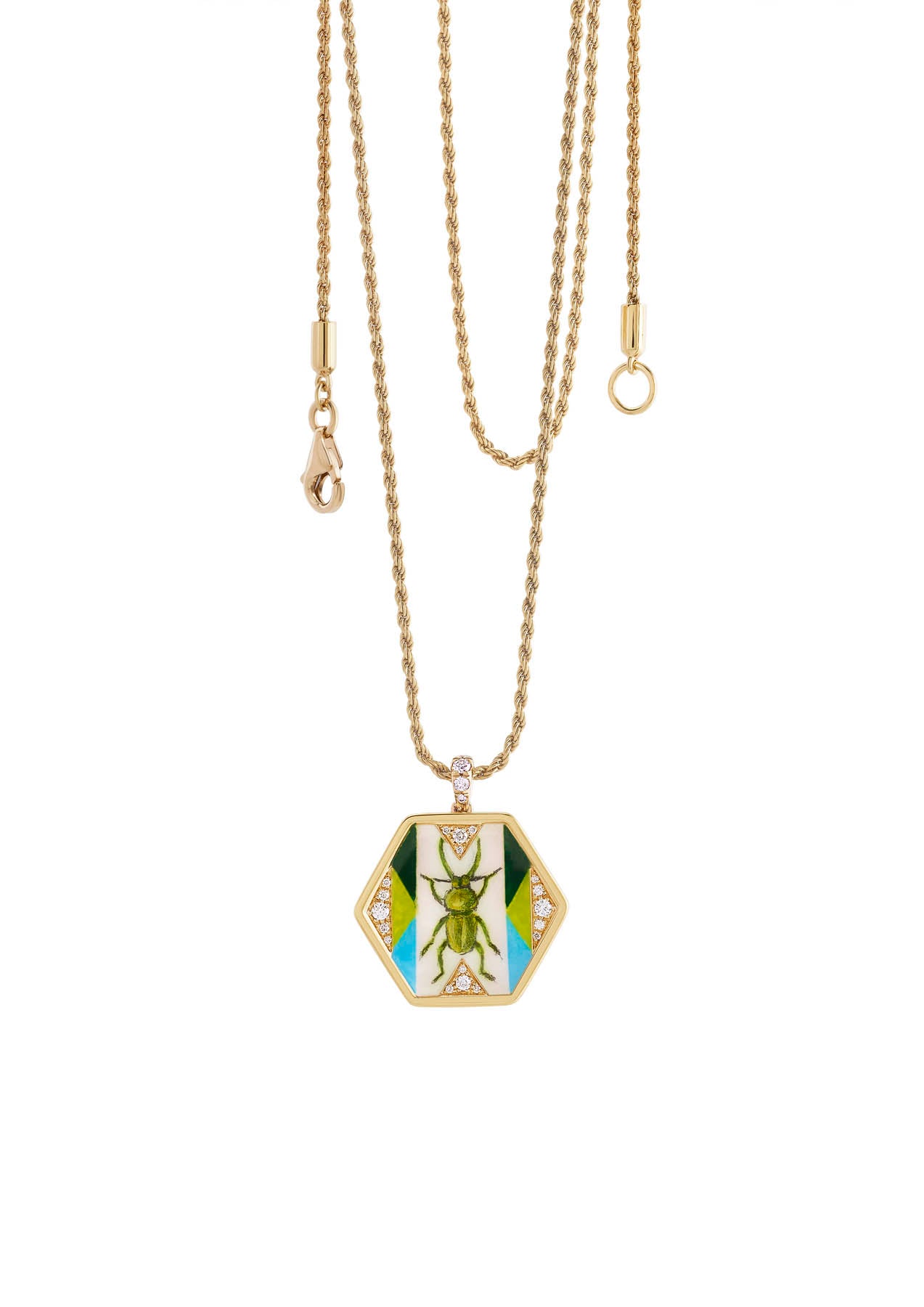 Got The Bug Green Pendant Necklace