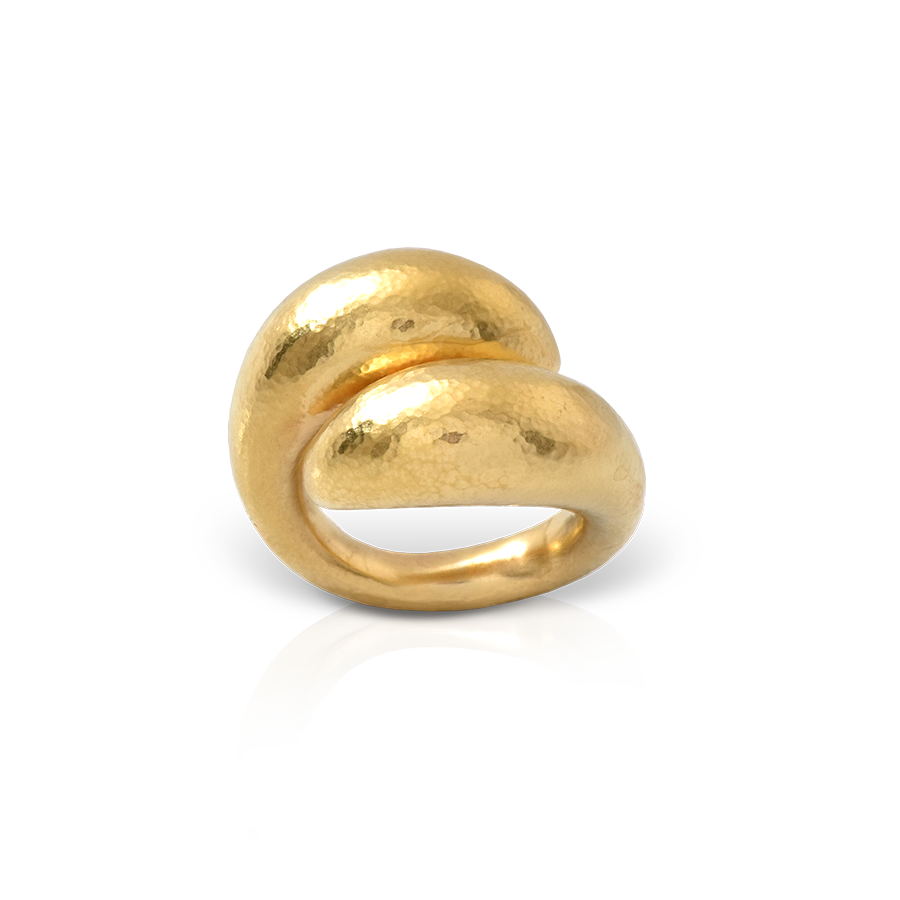 Hand Hammered Swan Ring