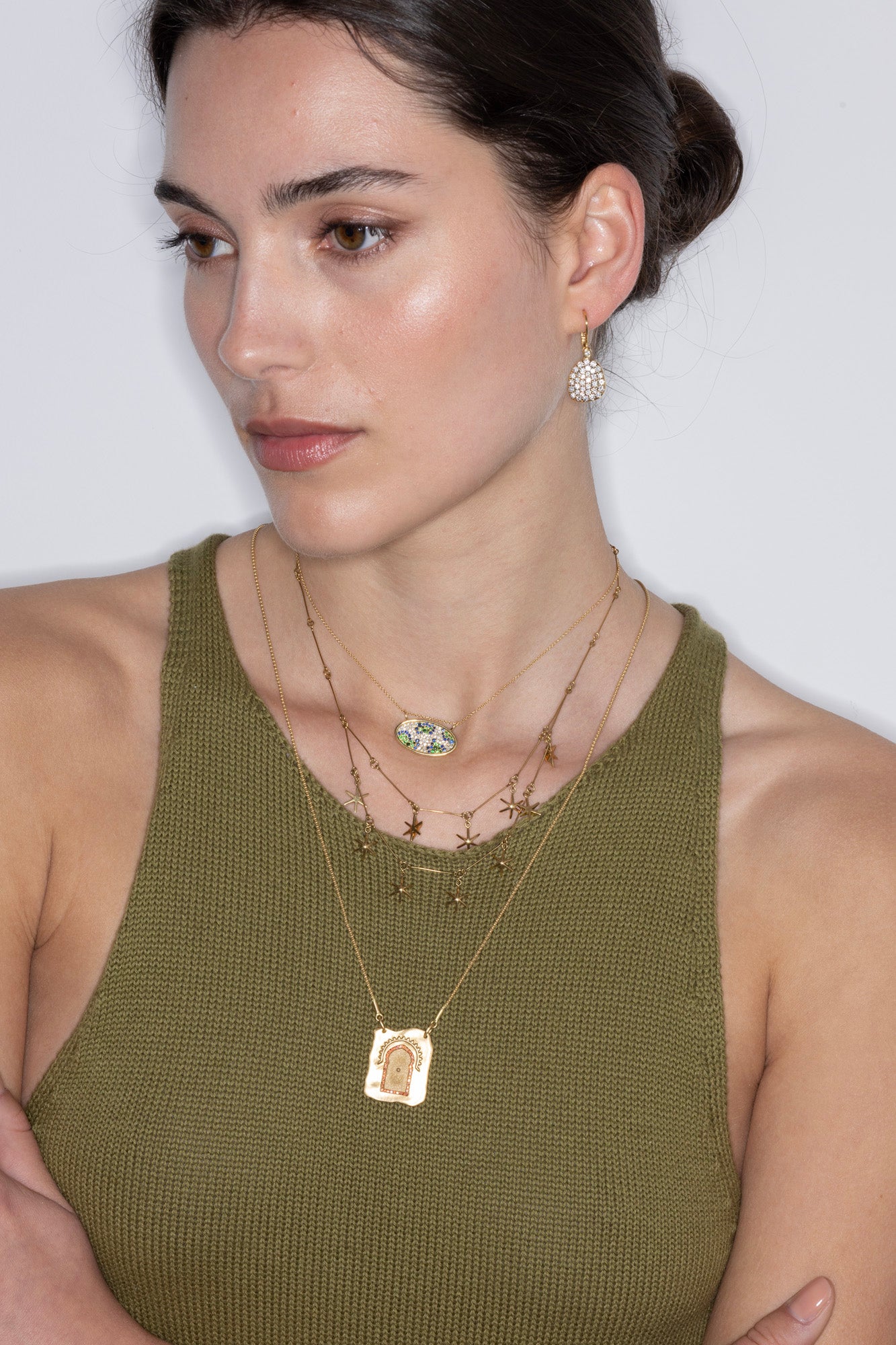 Leopard Crush Pendant with Sapphires