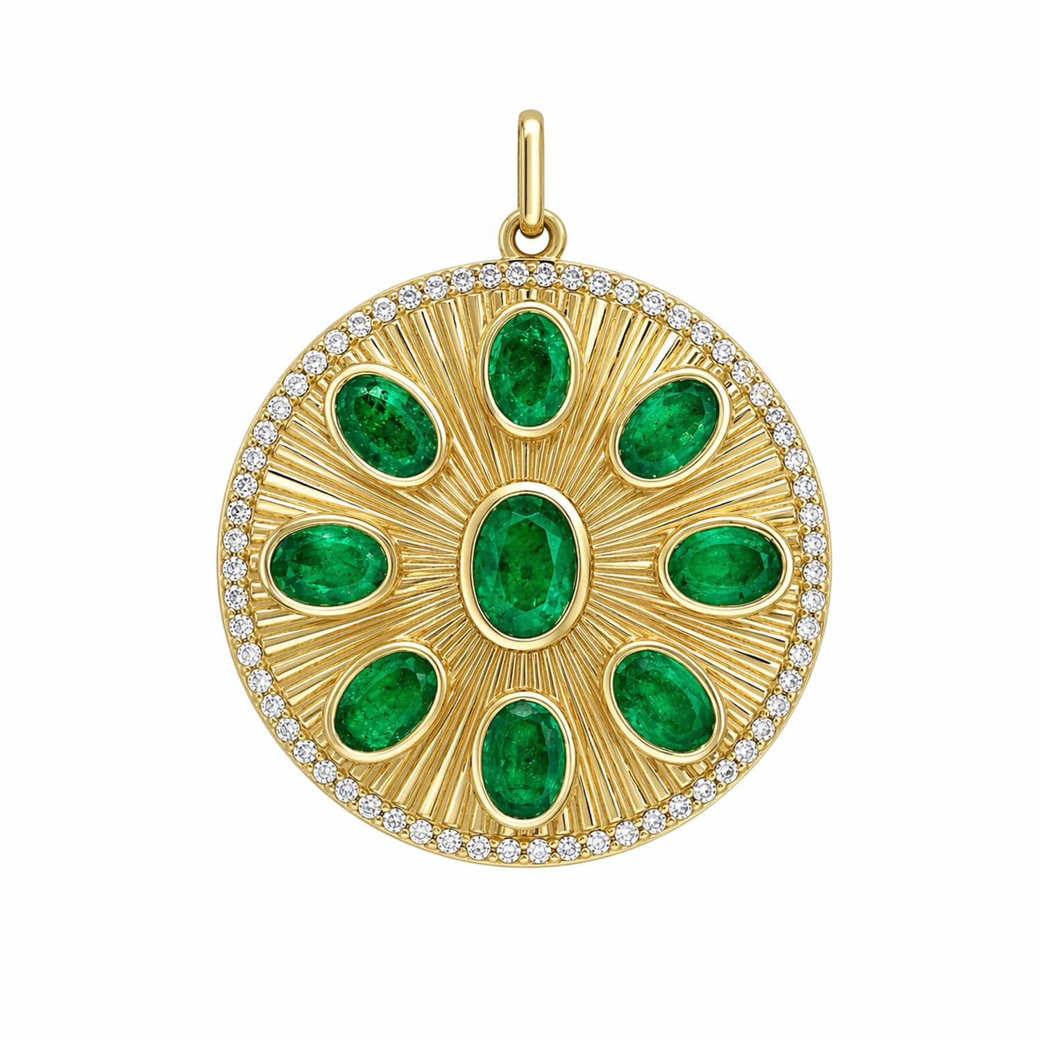 Per Sempre Emerald and Diamond Medllion