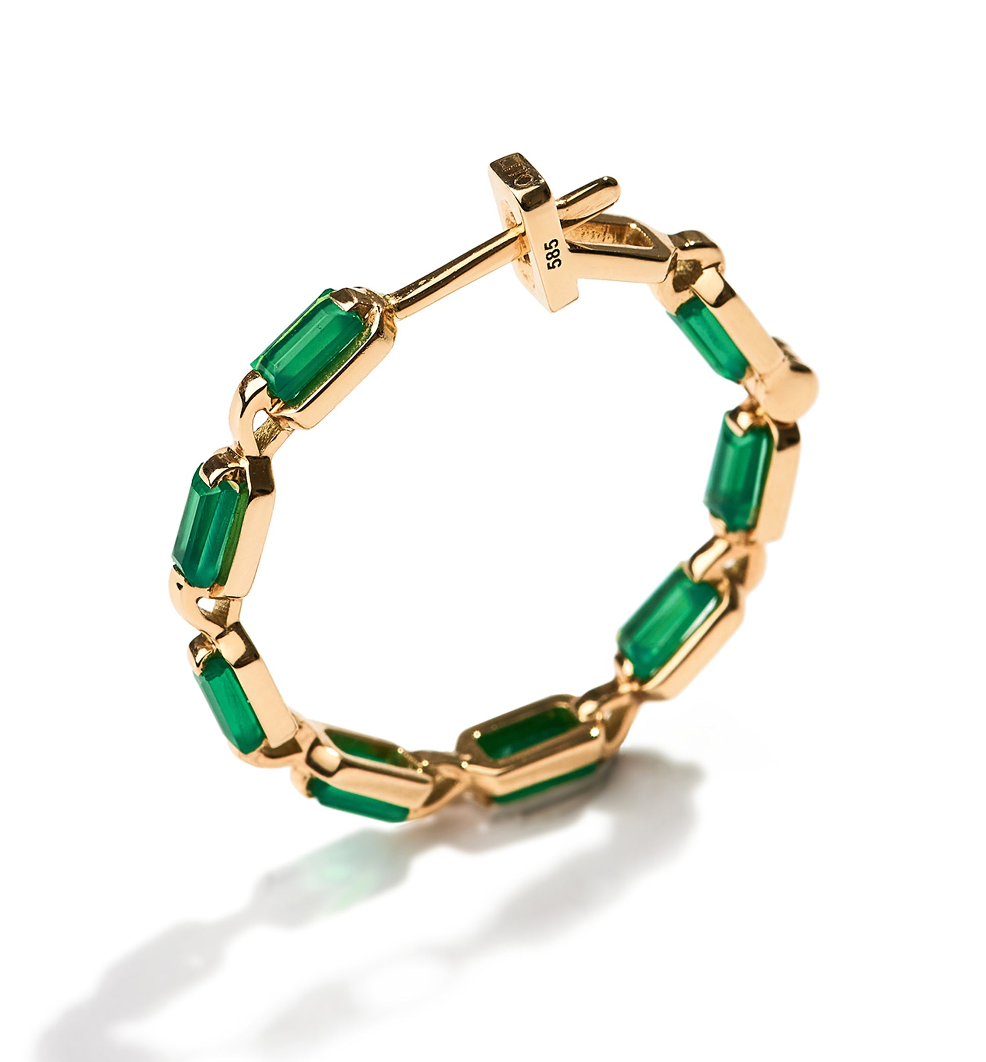 Generosity Green Agate Chain Earrings