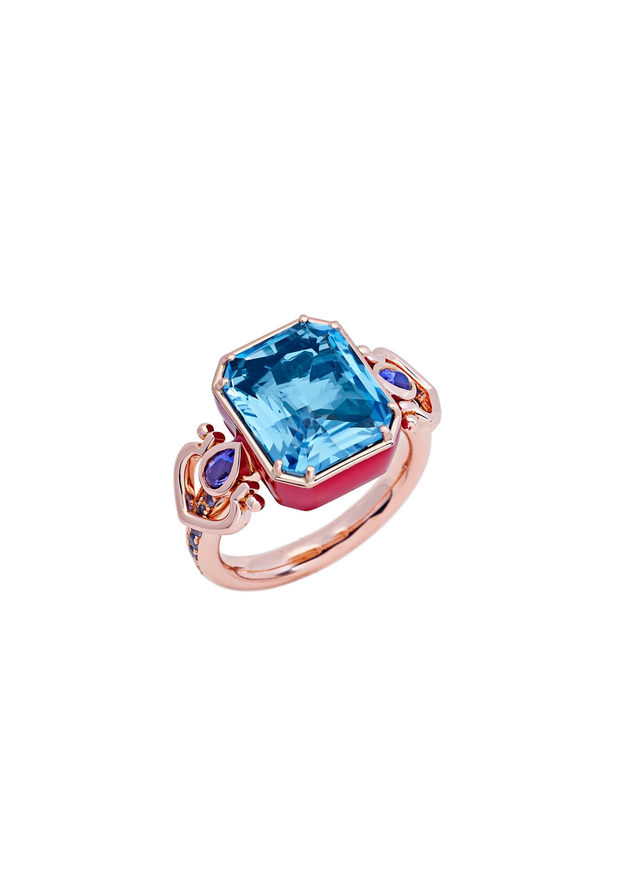 Love Handles Blue Topaz Ring