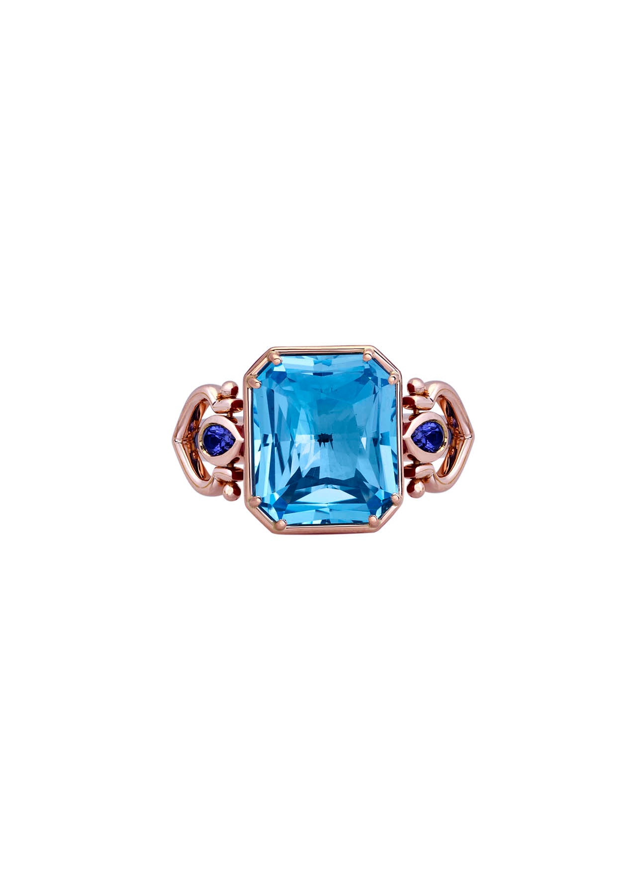 Love Handles Blue Topaz Ring