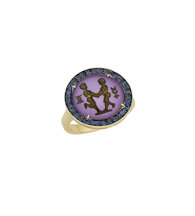 Being Crystal Zodiac Gemini Ring