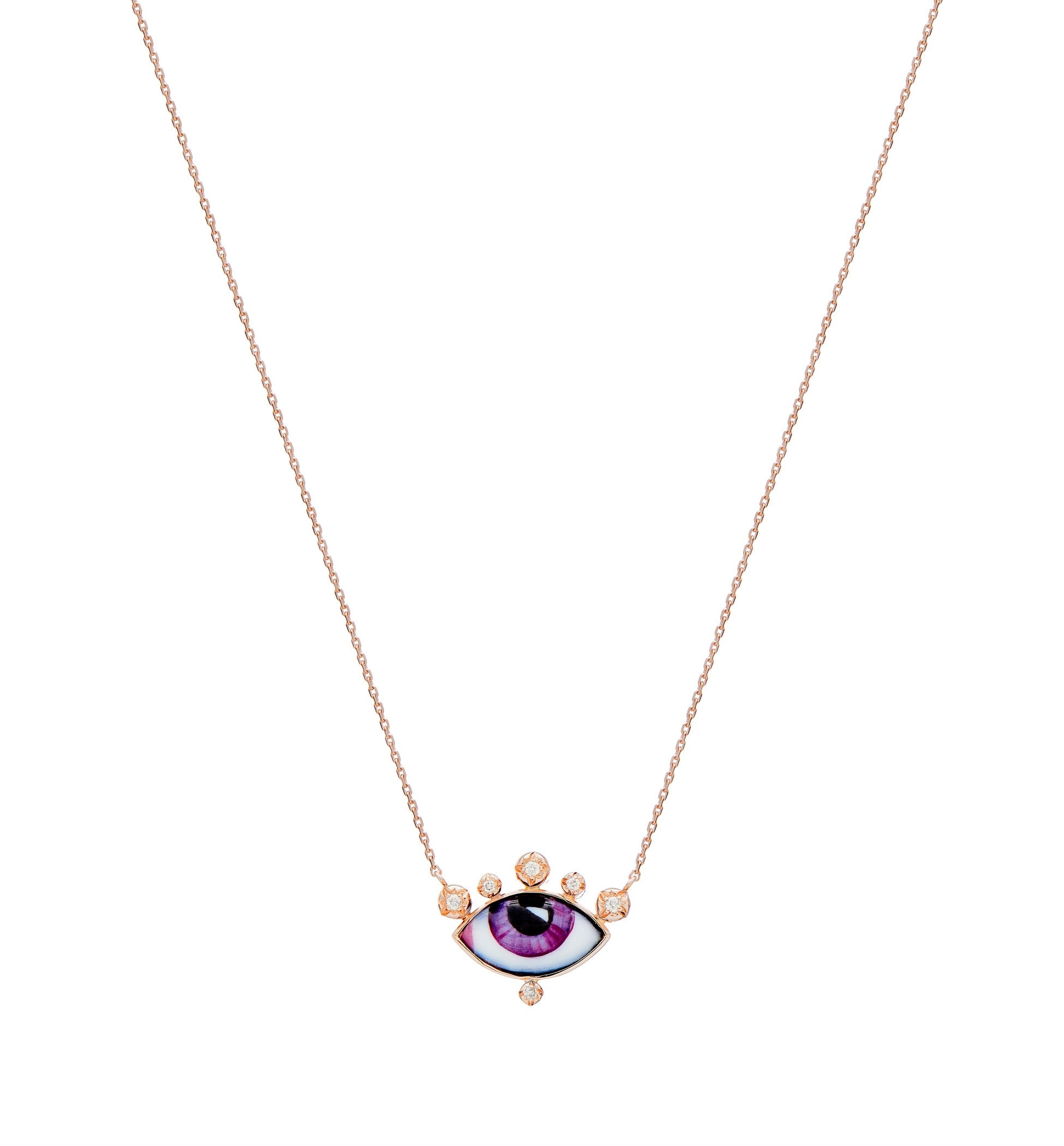 Russe Petit Mauve Diamond Necklace