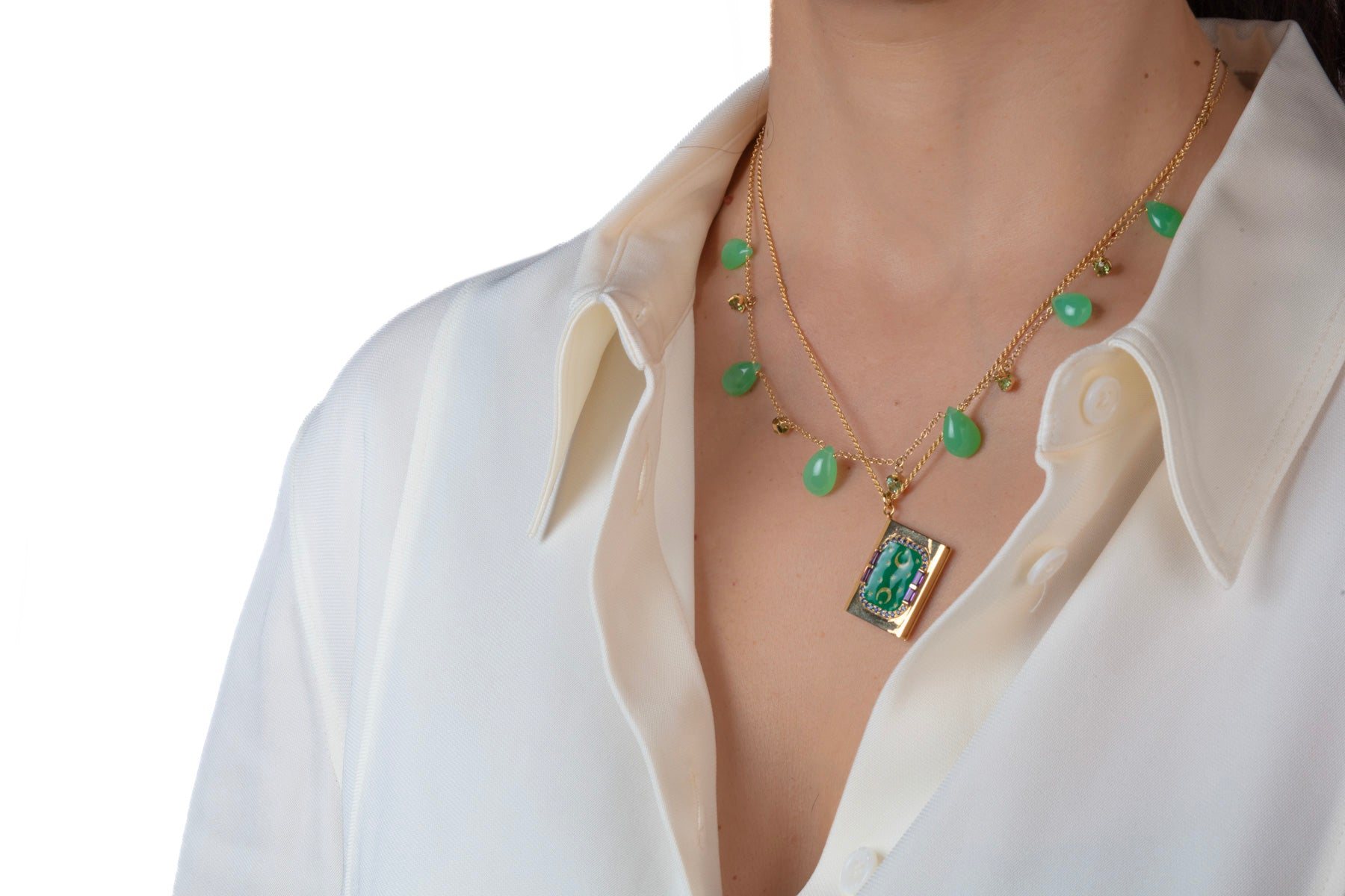 Six Drop Tourmaline Necklace