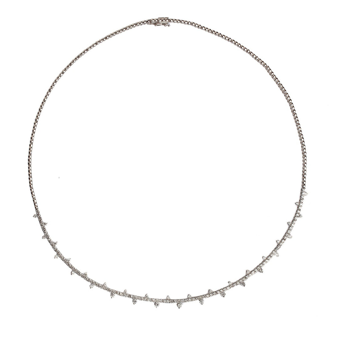 Diamond Droplet Choker Necklace