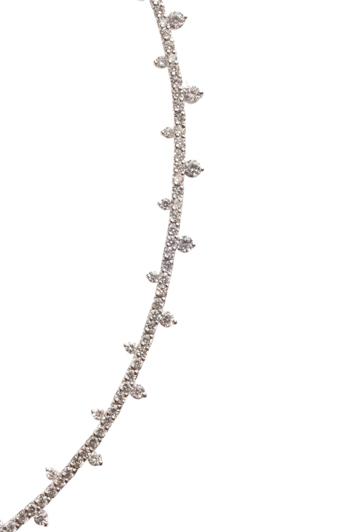 Diamond Droplet Choker Necklace