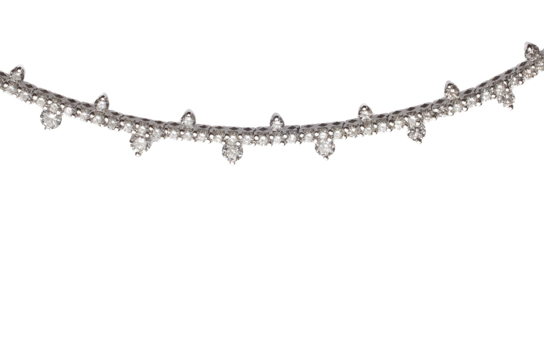 Diamond Droplet Choker Necklace