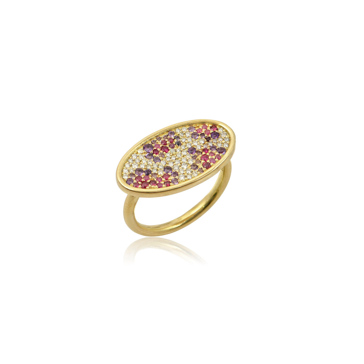 Leopard Crush Ring in Red