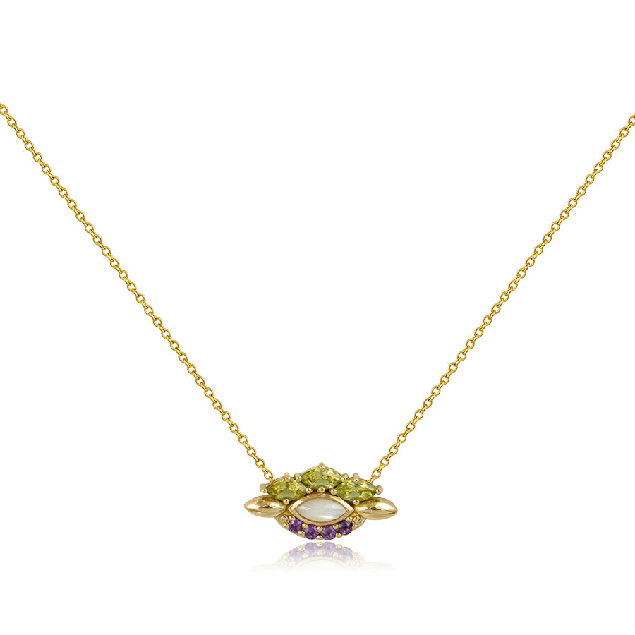 Multi-Stone Eye Necklace
