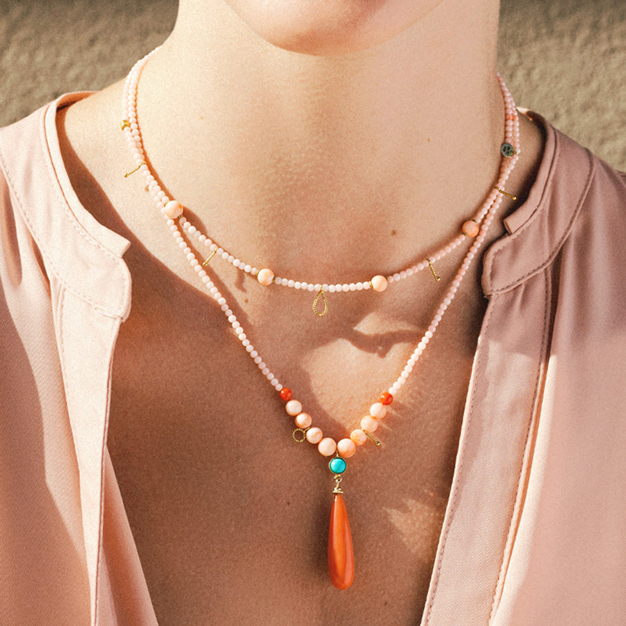 Rose Coral Necklace