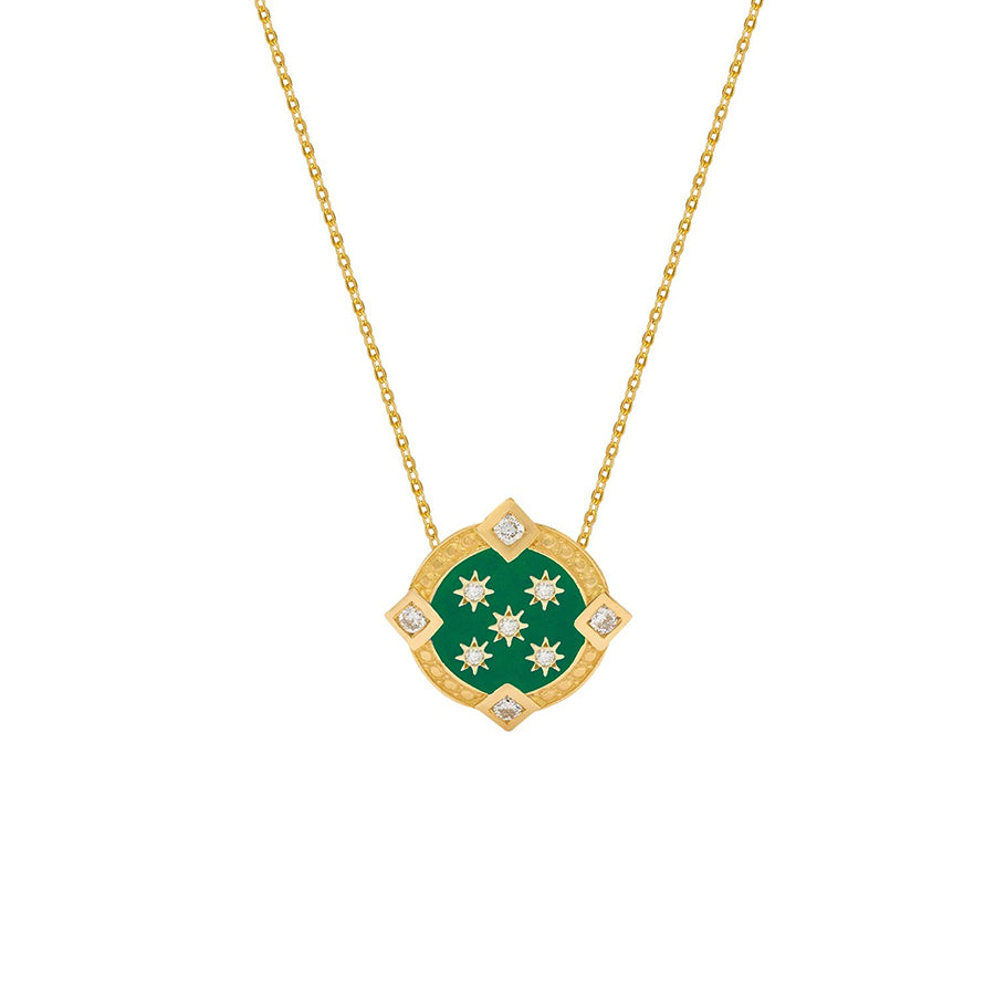 The Universe Green Necklace