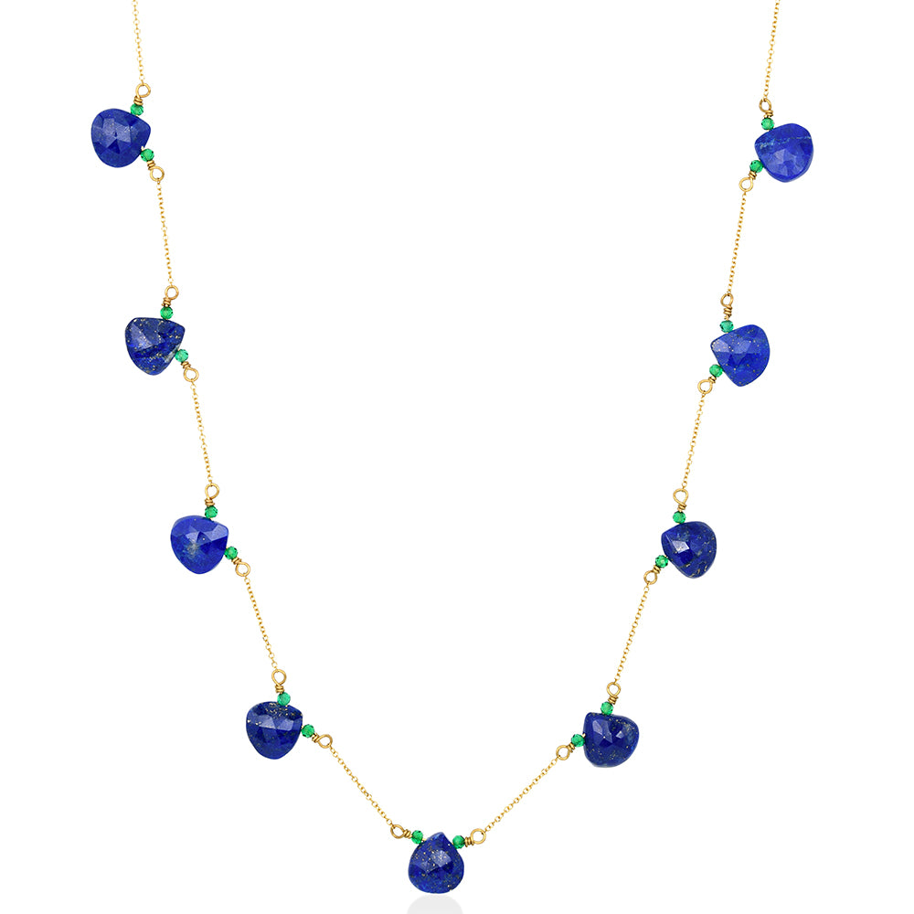 Pear Shapes Necklace with Tsavorites