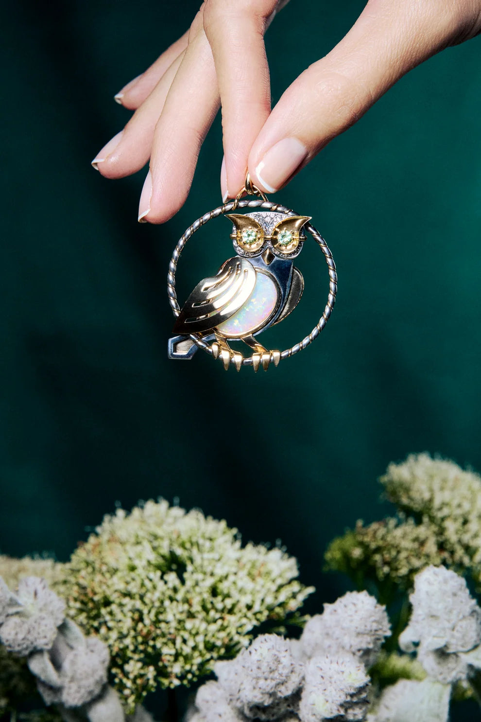 Opal Chouette Pendant