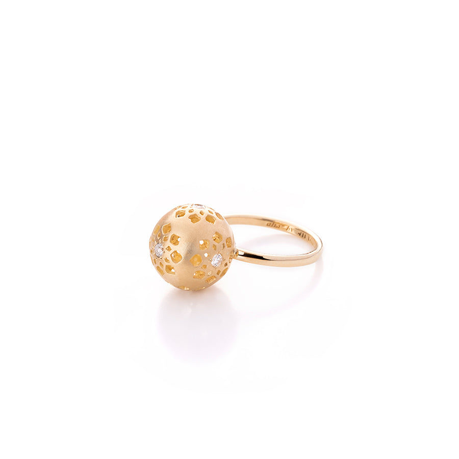 Arabesque Round Ring with Diamonds Alia Mouzannar