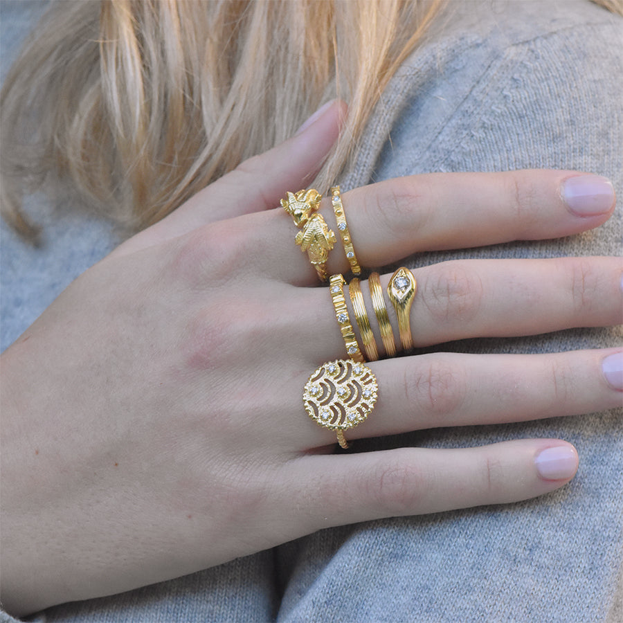 Snake Double Coil Ring