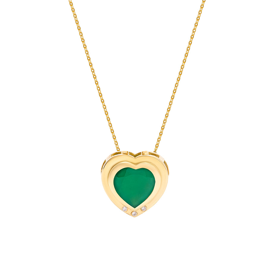 Heart Green Onyx Necklace