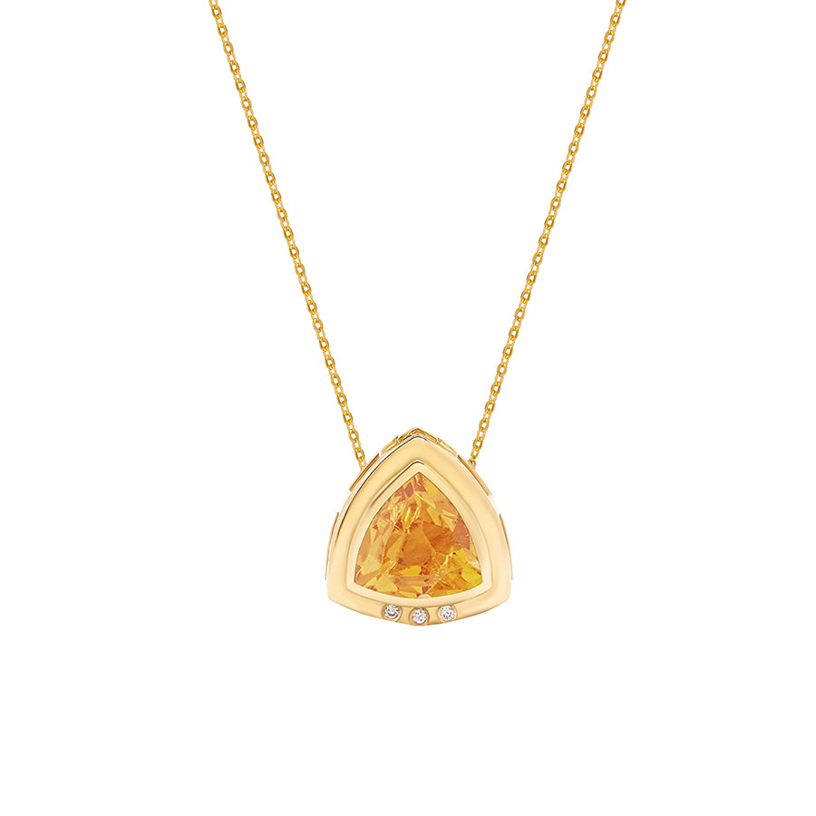 Triangle Citrine Necklace